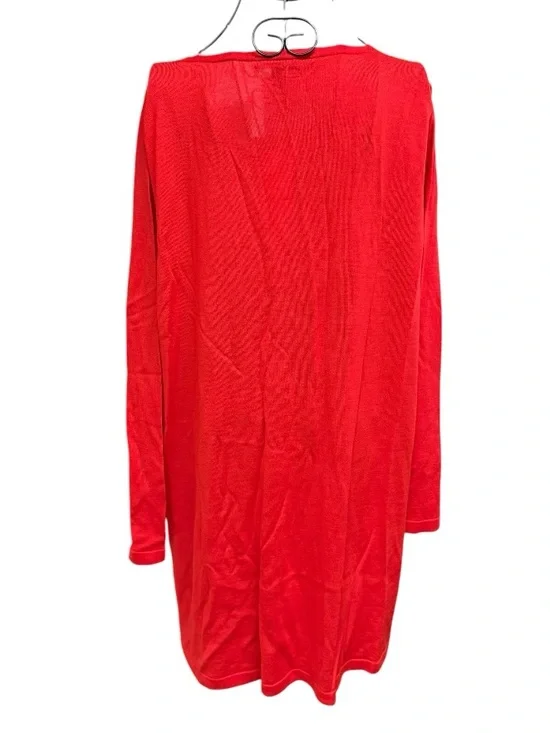 NWT Eileen Fisher Ultraline Merino Wool Bright Red V-Neck Tunic